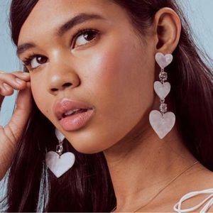 For Love and Lemons heart drop earrings